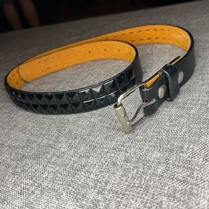 Genuine Leather Punk Rock Studded Belt-Black